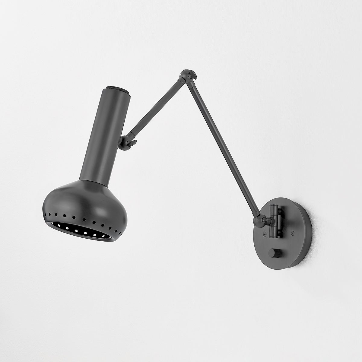 Roald Sconce 1-Light Adjustable Wall Light by Hudson Valley Lighting in Aged Brass & Distressed Bronze