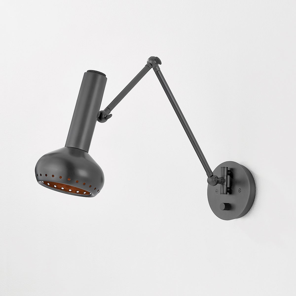 Roald Sconce 1-Light Adjustable Wall Light by Hudson Valley Lighting in Aged Brass & Distressed Bronze