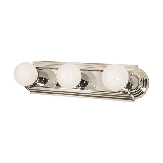 3 Light - 18" Vanity Strip - Polished Chrome Finish - Satco 60-296