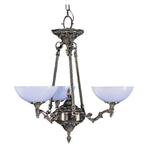 3-Light French Brass Napoleonic Dinette Chandelier - 8403 FB by Framburg