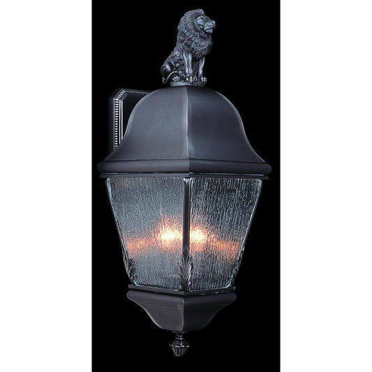 3-Light Iron Coeur De Lion Exterior Wall Mount - 9610 IRON by Framburg