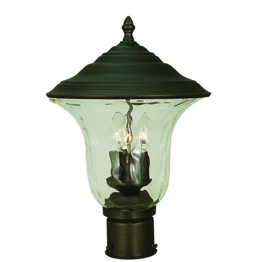 3-Light Iron Hartford Exterior Post Mount - 1227 IRON by Framburg