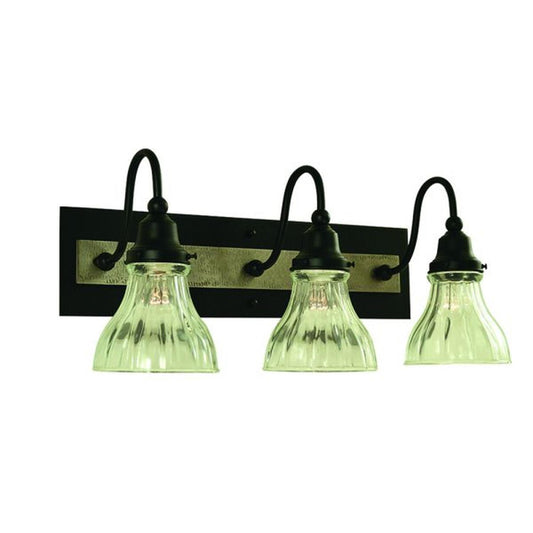 3-Light Matte Black/Brushed Nickel Accent Sconce - 5613 MBLACK/BN by Framburg