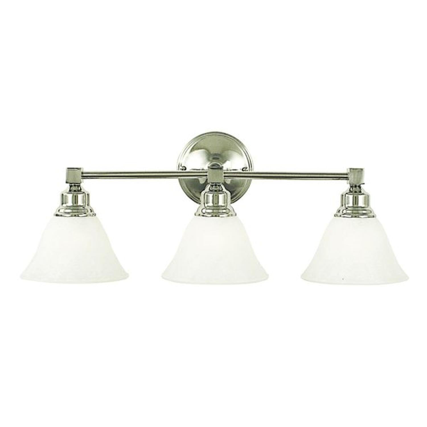 3-Light Polished Nickel Taylor Sconce - 2423 PN/WH by Framburg