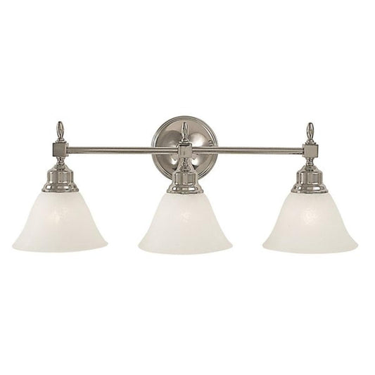 3-Light Polished Nickel Taylor Sconce - 2433 PN/WH by Framburg