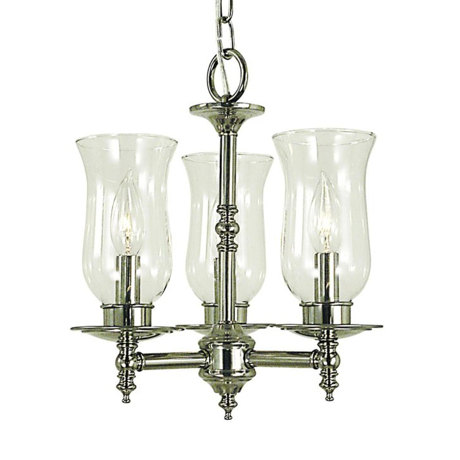 3-Light Polished Silver Sheraton Dinette Chandelier - 2508 PS by Framburg