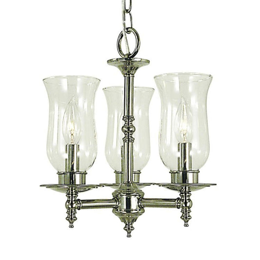 3-Light Polished Silver Sheraton Dinette Chandelier - 2508 PS by Framburg