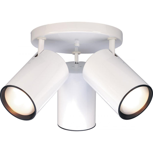 3 Light - R30 Straight Cylinder - White Finish - Satco SF76-422