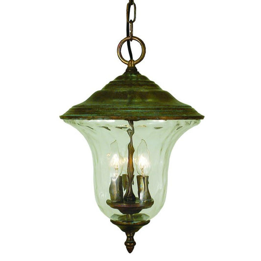 3-Light Raw Copper Hartford Exterior Ceiling Mount - 1228 RC by Framburg