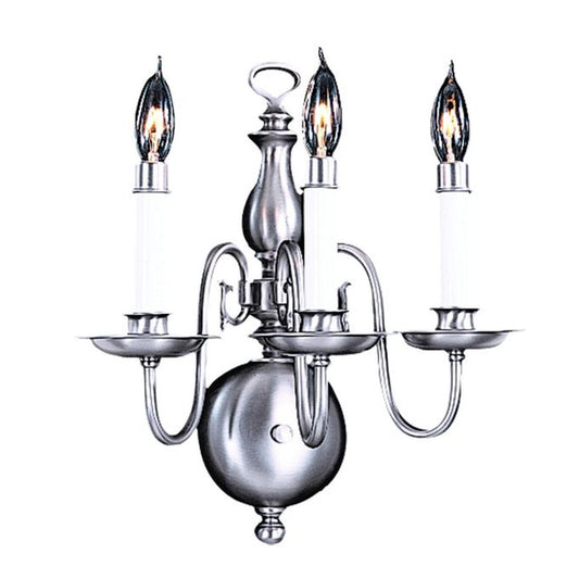 3-Light Satin Pewter Jamestown Sconce - 9123 SP by Framburg