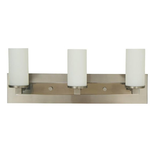 3-Light Satin Pewter/Polished Nickel Mercer Sconce - 4733 SP/PN by Framburg