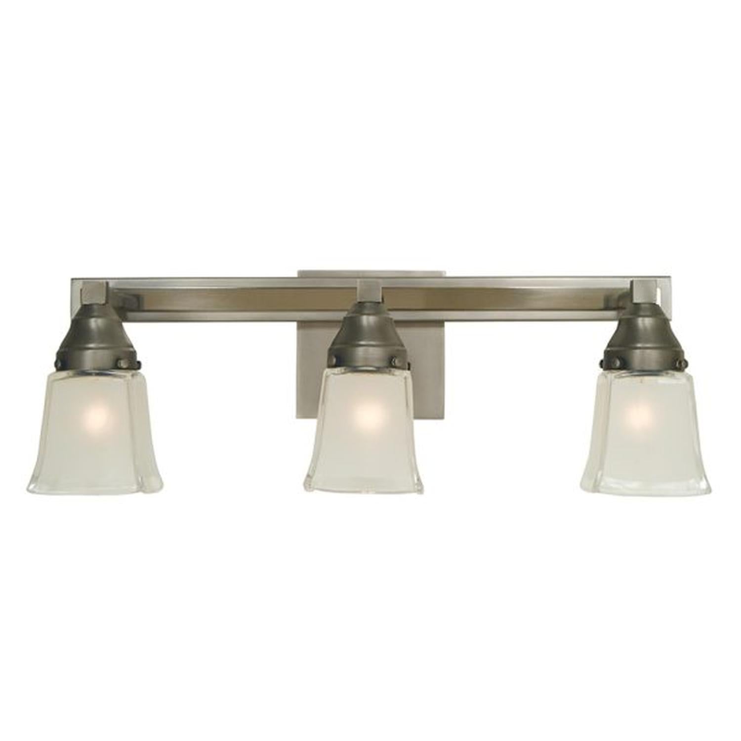 3-Light Satin Pewter/Polished Nickel Mercer Sconce - 4773 SP/PN by Framburg
