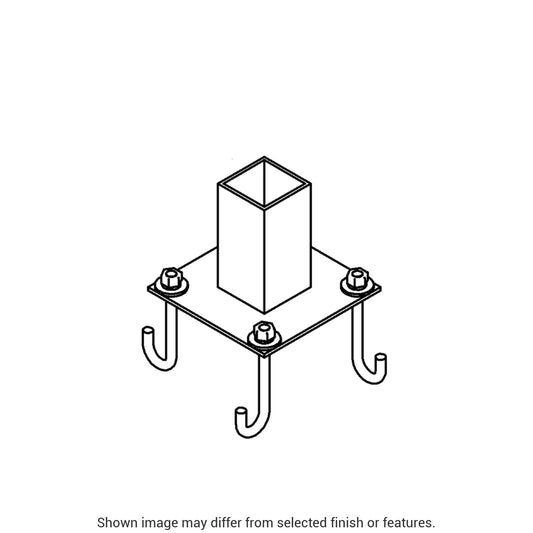 3" Square Pier Mount - White by Hubbardton Forge