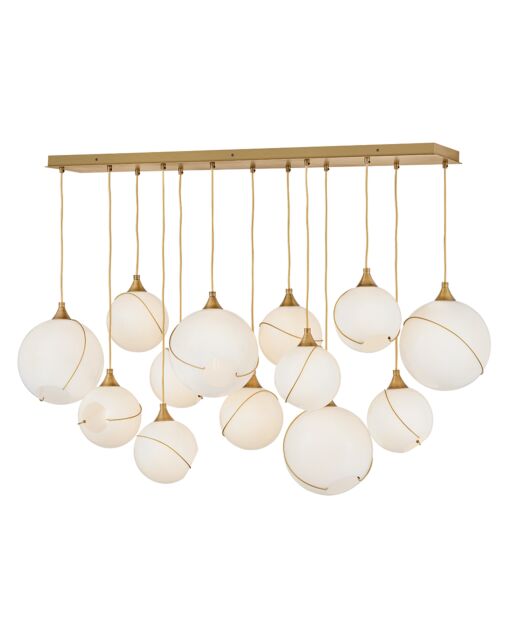 Skye Large Thirteen Light Linear - Opal Glass by Hinkley Lighting 30305HBR-CO