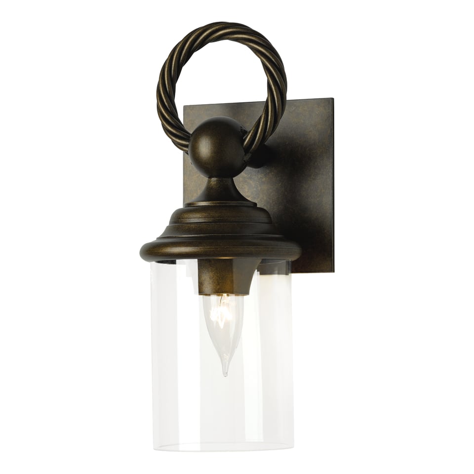 Hubbardton Forge Cavo Outdoor Wall Sconce, Aluminum, Dimmable, UL Wet Rated, 75W E26 Bulb