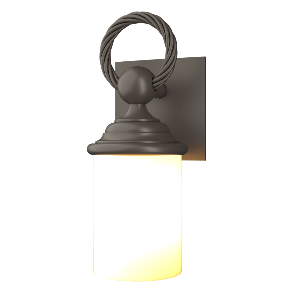 Hubbardton Forge Cavo Outdoor Wall Sconce, Aluminum, Dimmable, UL Wet Rated, 75W E26 Bulb