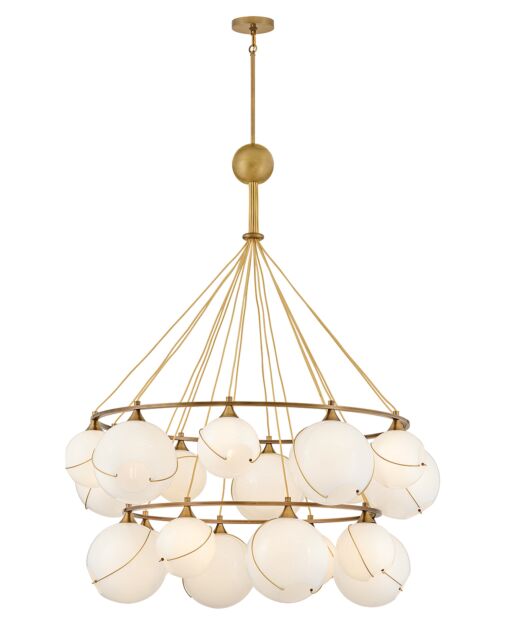 Skye Extra Large Two Tier Chandelier - Opal Glass by Hinkley Lighting 30308HBR-CO