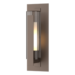 Vertical Bar Fluted Glass Medium Outdoor Sconce with Dimmable Light by Hubbardton Forge, 18.8" H
