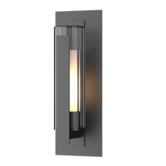 Vertical Bar Fluted Glass Medium Outdoor Sconce with Dimmable Light by Hubbardton Forge, 18.8" H