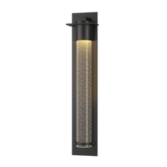 Hubbardton Forge Airis 307930 Large Dark Sky Friendly Outdoor Sconce with Clear Seeded Glass Shade