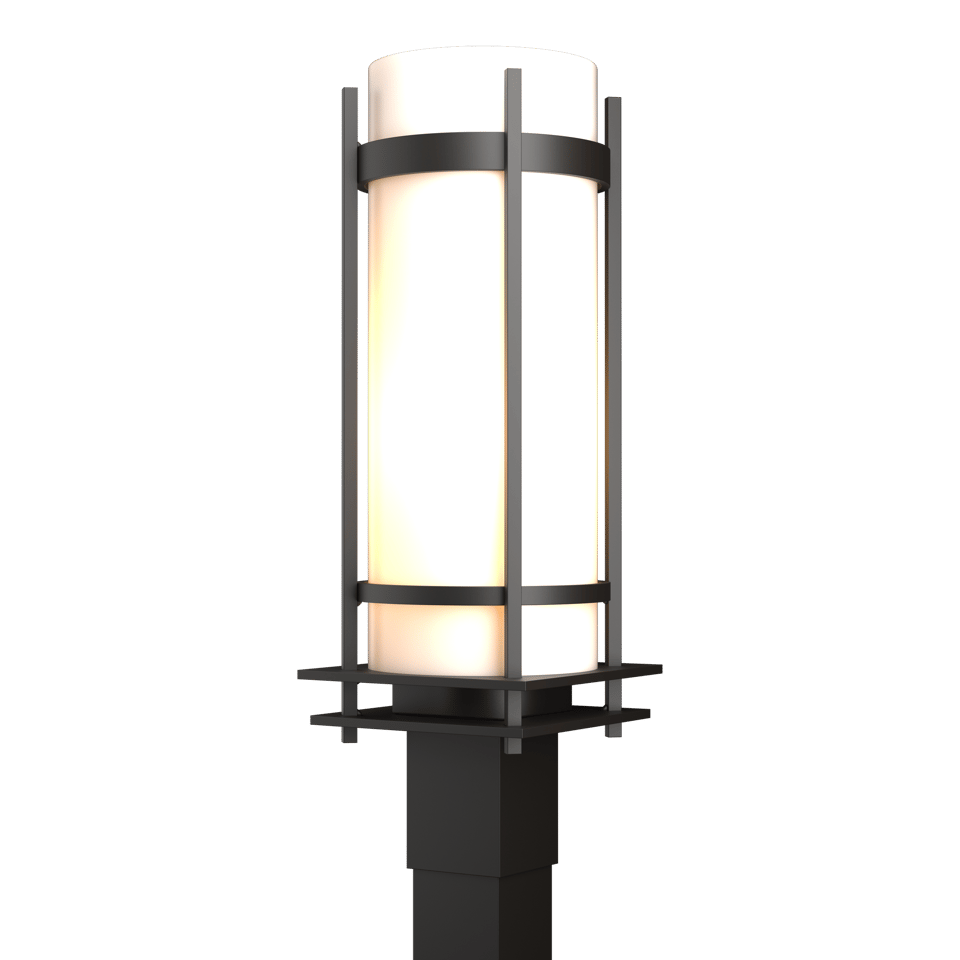 Hubbardton Forge Banded Outdoor Post Light, Dimmable, 150W, Multiple Finish Options, UL Wet Rated