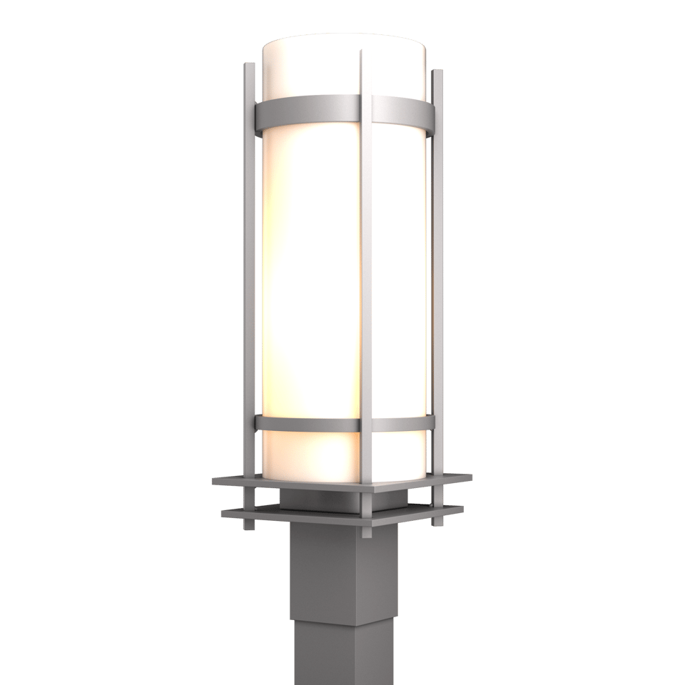 Hubbardton Forge Banded Outdoor Post Light, Dimmable, 150W, Multiple Finish Options, UL Wet Rated
