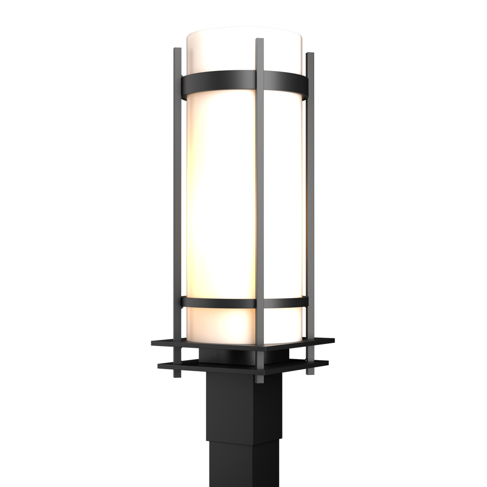 Hubbardton Forge Banded Outdoor Post Light, Dimmable, 150W, Multiple Finish Options, UL Wet Rated