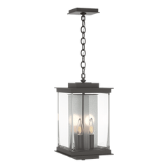Hubbardton Forge Kingston Outdoor Large Lantern - Oil Rubbed Bronze - Translucent Vintage Platinum Accent, Part Number .