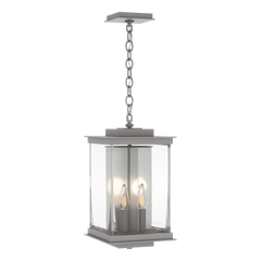 Hubbardton Forge Kingston Outdoor Large Lantern - Coastal Burnished Steel - Translucent Vintage Platinum Accent, Part Number .