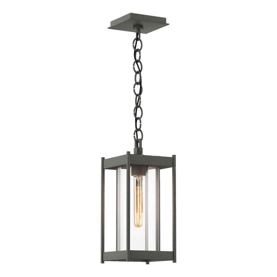 Cela Medium Outdoor Lantern by Hubbardton Forge - Dimmable, Durable, Versatile Design, Multiple Finishes