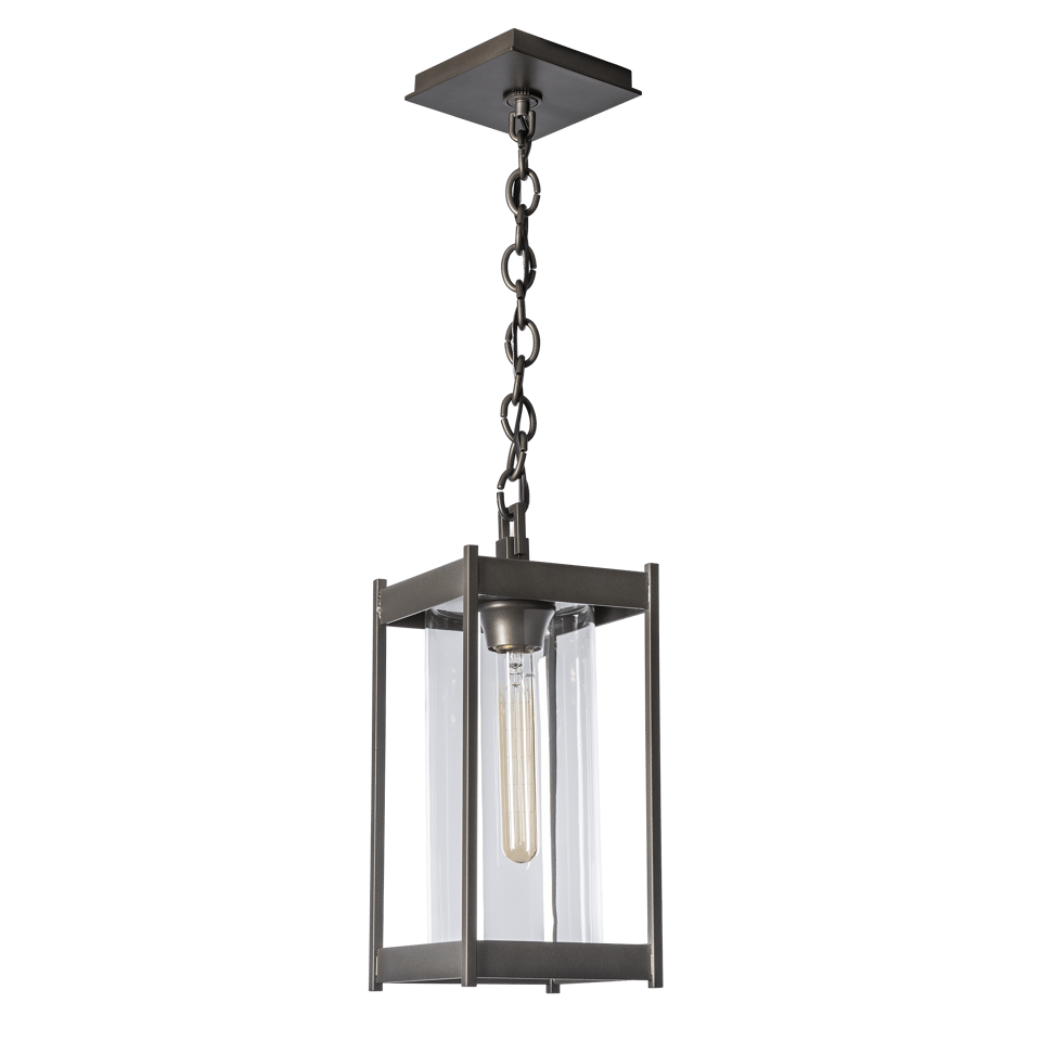 Cela Medium Outdoor Lantern by Hubbardton Forge - Dimmable, Durable, Versatile Design, Multiple Finishes