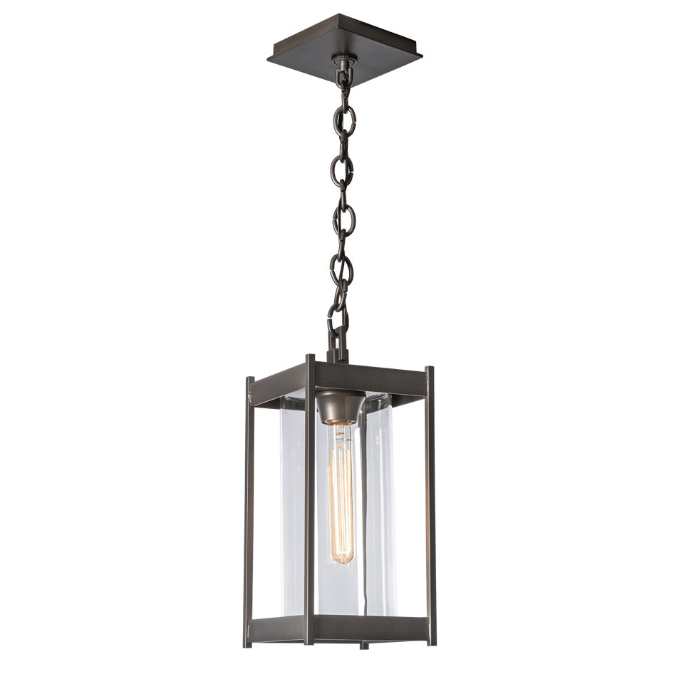 Cela Medium Outdoor Lantern by Hubbardton Forge - Dimmable, Durable, Versatile Design, Multiple Finishes