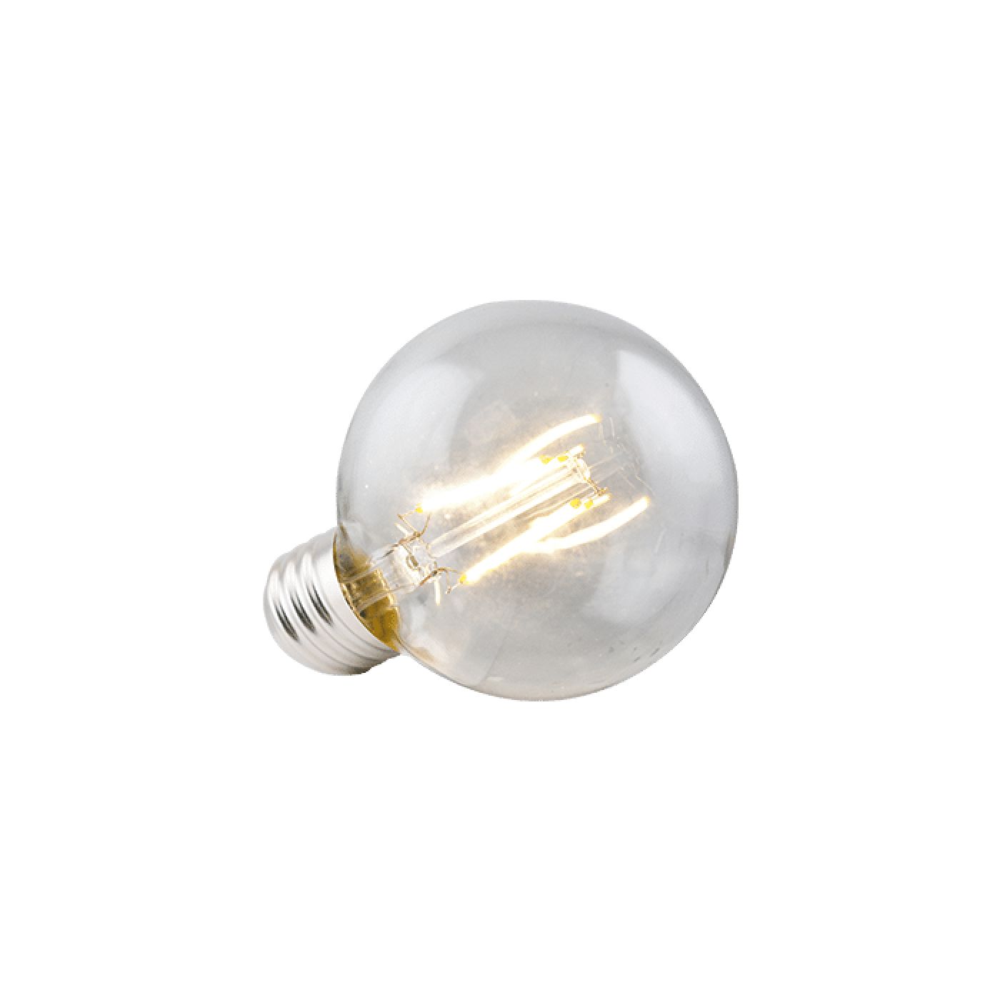 3.8W LED Filament G25 Bulb, 350 Lumens, 2700K Warm Light, Dimmable, E26 Base, 92 CRI, 15,000 Hour Life