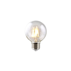 3.8W LED Filament G25 Bulb, 350 Lumens, 2700K Warm Light, Dimmable, E26 Base, 92 CRI, 15,000 Hour Life