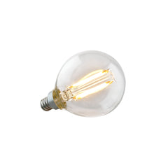 3.8W Dimmable LED Premium Filament G16.5 Bulb, 350 Lumens, 2700K, E12 Base, 92 CRI, Energy Star