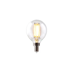 3.8W Dimmable LED Premium Filament G16.5 Bulb, 350 Lumens, 2700K, E12 Base, 92 CRI, Energy Star