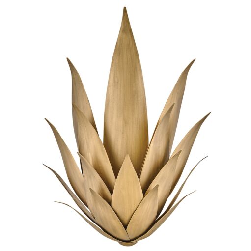 Agave Large Two-Light Sconce in Burnished Gold by Fredrick Ramond, UL Damp Rated Wall Light