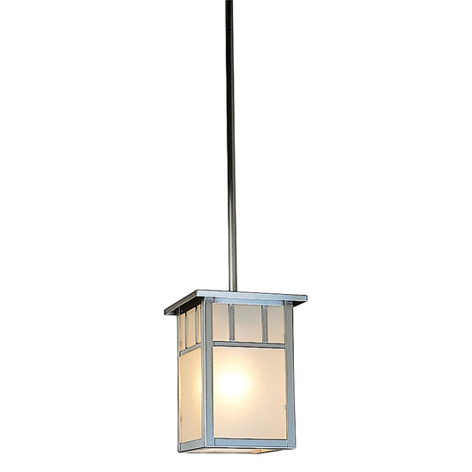 4″ Huntington Stem Hung Pendant With Double T-Bar Overlay - HSH-4LDTF-P - Pewter by Arroyo Craftsman