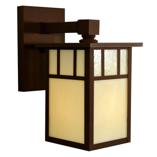 4″ Huntington Wall Mount With Double T-Bar Overlay - HB-4LWDTCR-RB - Rustic Brown by Arroyo Craftsman