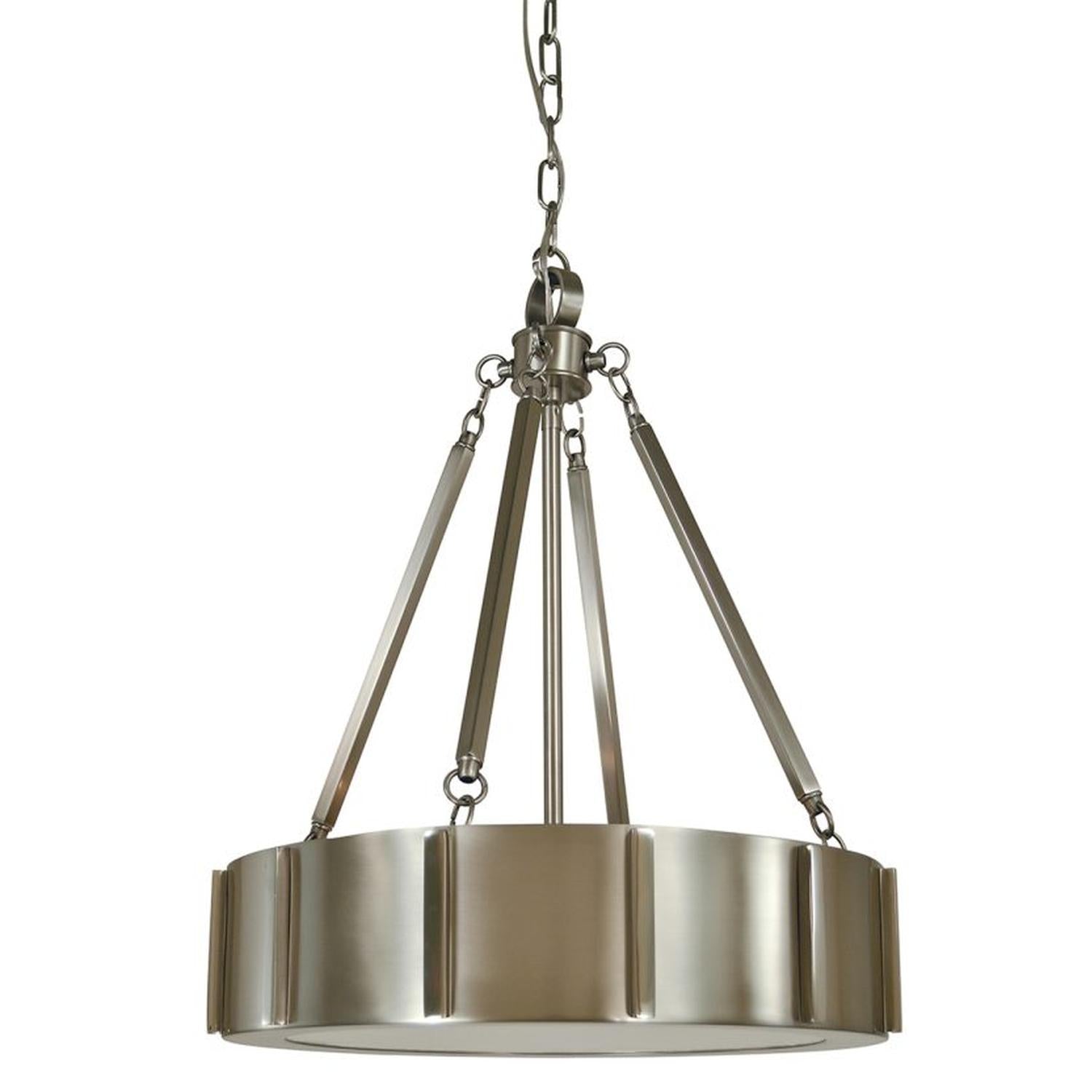 4-Light 16″ Brushed Nickel/Polished Nickel Pantheon Pendant - 4590 BN/PN by Framburg