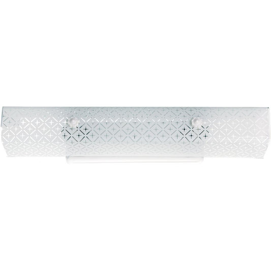 4 Light - 24" Vanity with Diamond "U" Channel Glass - White Finish - Satco SF76-277