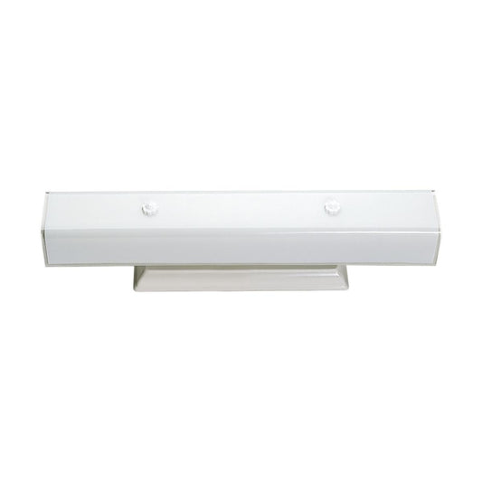 4 Light - 24" Vanity with White "U" Channel Glass - White Finish - Satco SF77-088