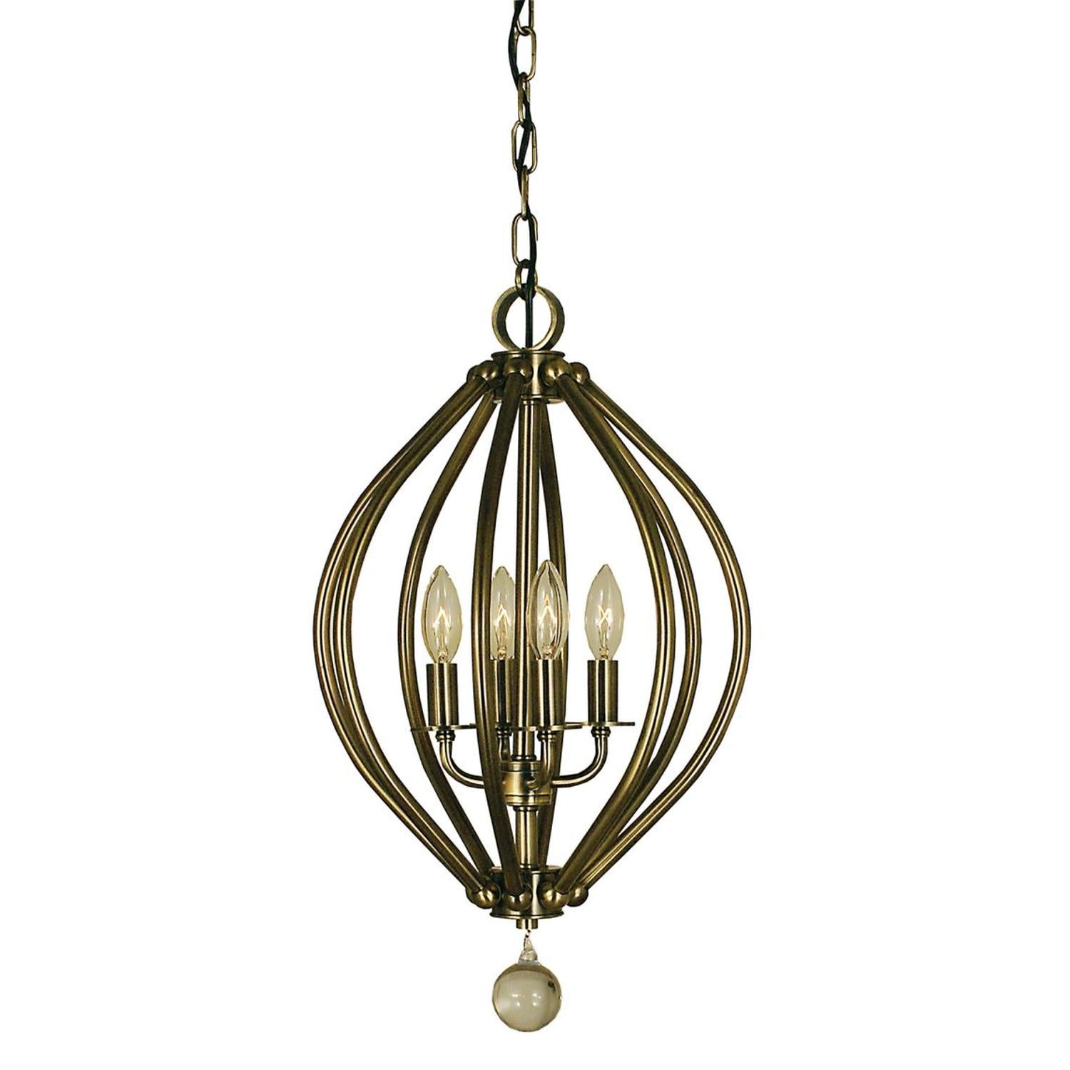4-Light Antique Brass Chandelier - 4344 AB by Framburg