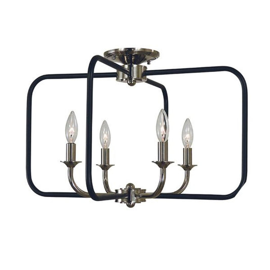 4-Light Boulevard Flush Mount/Semi Flush Mount - 4913 PN/MBLACK by Framburg