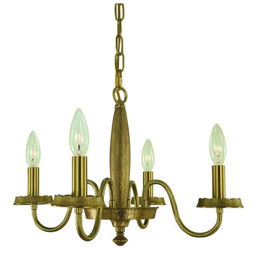 4-Light Brushed Brass Matera Dinette Chandelier - 5784 BR by Framburg