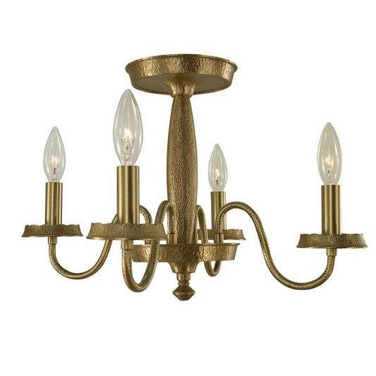 4-Light Brushed Brass Matera Semi-Flush - 5782 BR by Framburg