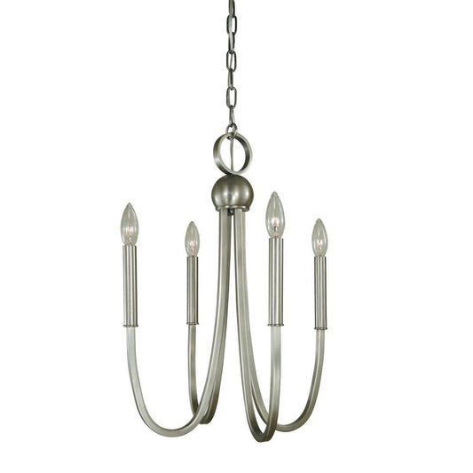 4-Light Brushed Nickel Alexandria Dinette Chandelier - L1127 BN by Framburg