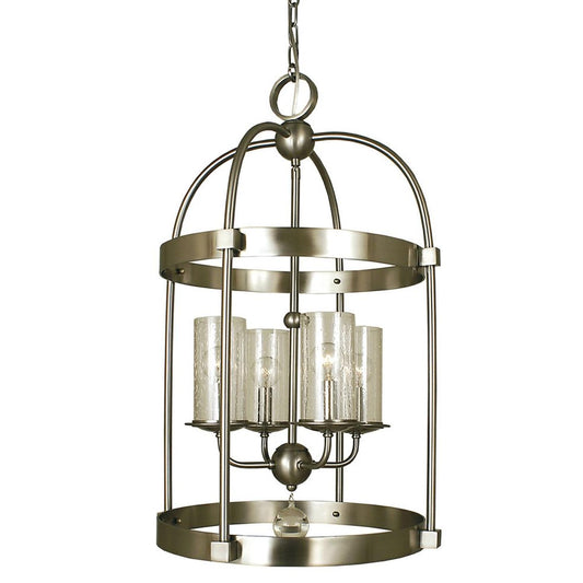 4-Light Brushed Nickel Compass Dining Chandelier - 1104 BN by Framburg