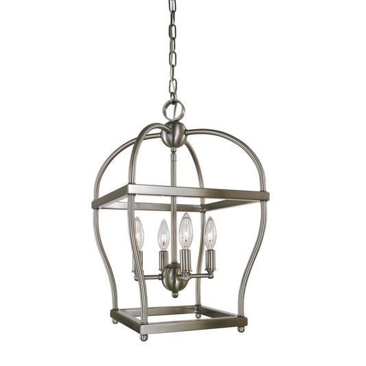 4-Light Brushed Nickel Kenmare Mini-Chandelier - 5474 BN by Framburg