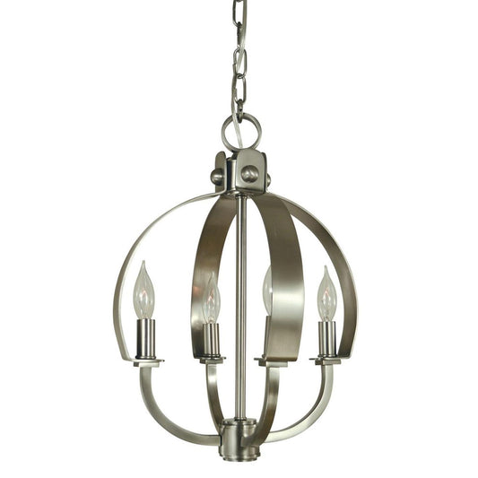 4-Light Brushed Nickel Luna Dinette Chandelier - 4724 BN by Framburg